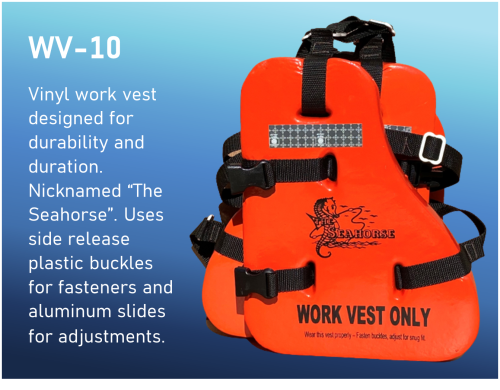 Apollo Seahorse Type V Work Vest, WV-10, ABS approved /  Áo phao làm việc 3 mảnh WV-10, chứng nhận USCG