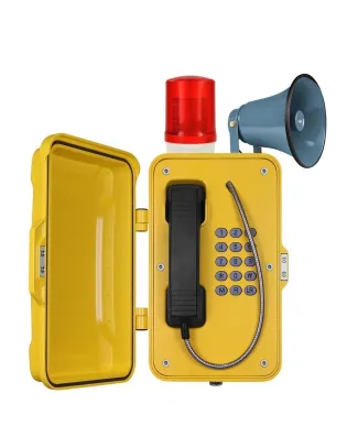 J&R Outdoor VOIP phone with flashing lamp & horn, Part number: JR101-FK-HB-SIP | Điện thoại VOIP ngoài trời J&R có đèn nháy và còi, Mã sản phẩm: JR101-FK-HB-SIP