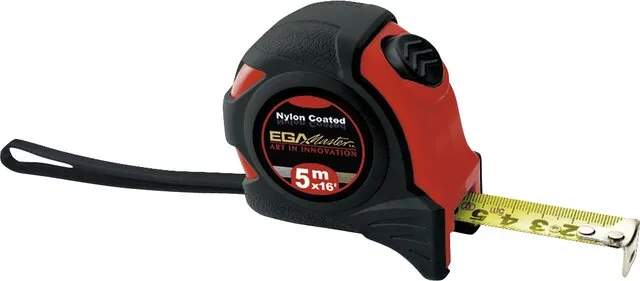 [EGAMASTER.AD651647] EGA MASTER MEASURING TAPE ROBUST BIMAT NYLON MATT 3 M X 19 MM ANTIDROP ACO Part No: AD651647