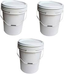 Plastic buckets 20 litter for lifeboat /  Xô nhựa 20 lít cho xuồng cứu sinh