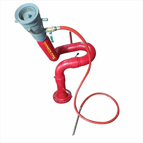 "Water Monitor  1750 LPM @ 7 Kg / cm2 capacity Water Monitor made of Carbon Steel and Aluminium Jet Nozzle, having Gunmetal Ball grooved swivel joints. Monitor Inlet 3"" Flange mounted on Oscillating Unit."