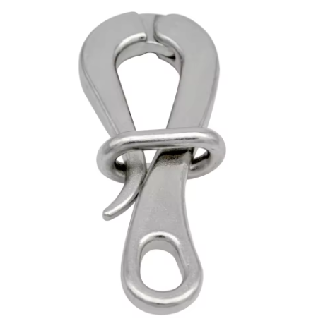 [HRURELHOOK] 100mm Quick Release Hook Ship Hook 316 Stainless Steel Pelican Hook for Lifeboats, Liferafts Marine Hardware