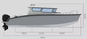 Calypso Stealth 840 family boat, max capacity 10 persons