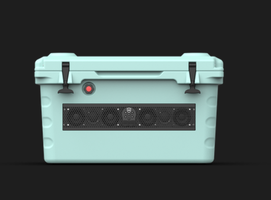 Wet Sounds SHIVR Cooler w/built-in lithium battery powered STEALTH 6 soundbar - Seafoam, model #: SHIVR-55-SFM / Máy làm mát Wet Sounds SHIVR có loa thanh STEALTH 6 chạy bằng pin lithium tích hợp - Seafoam, model: SHIVR-55-SFM