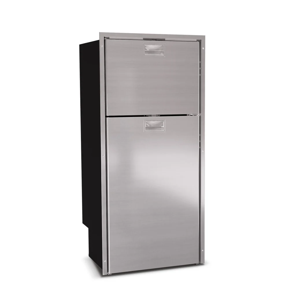Vitrifrigo Double door refrigerator - freezer door inside mounting flange, Steelock, model: DP2600iX OCX2