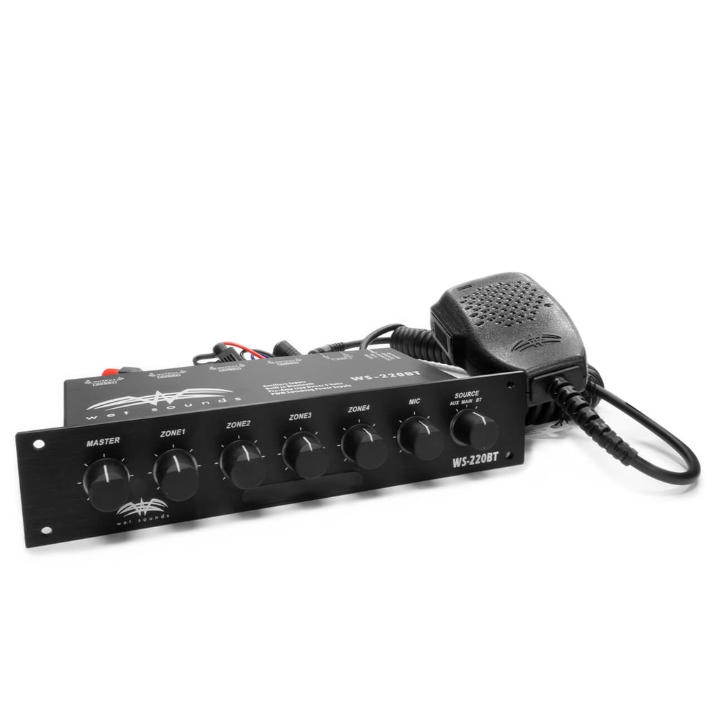 Wet Sounds Bluetooth Enabled 4 Zone Control and built in Mic, model #: WS-220 BT*