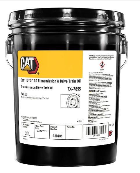 CAT Transmission Drivetrain Oil 30, 7X-7855: TDTO 30 (20 Liters)