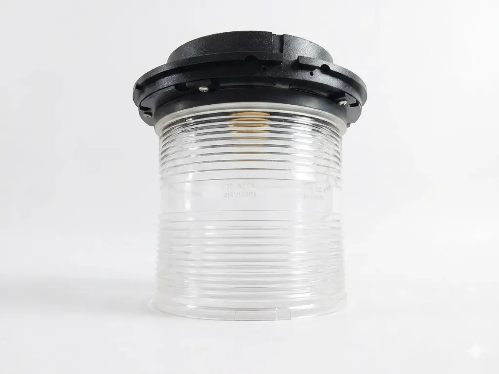 [AquaSignal.E-8307000400] Aqua Signal, WHITE Lens for Navigation Light As70 With Upper Part 427-ei002. Part No: E-8307000400