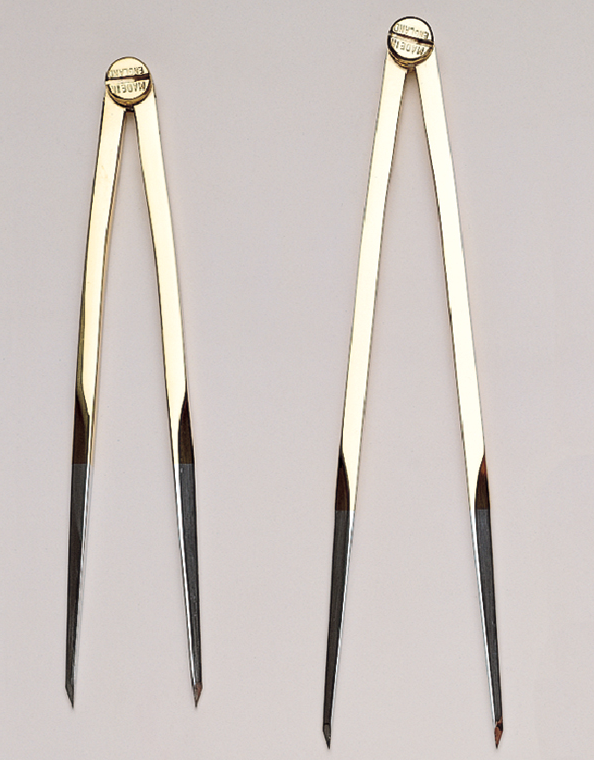 Lalizas Straight pattern brass dividers 20,3cm (8''), part no: 94004