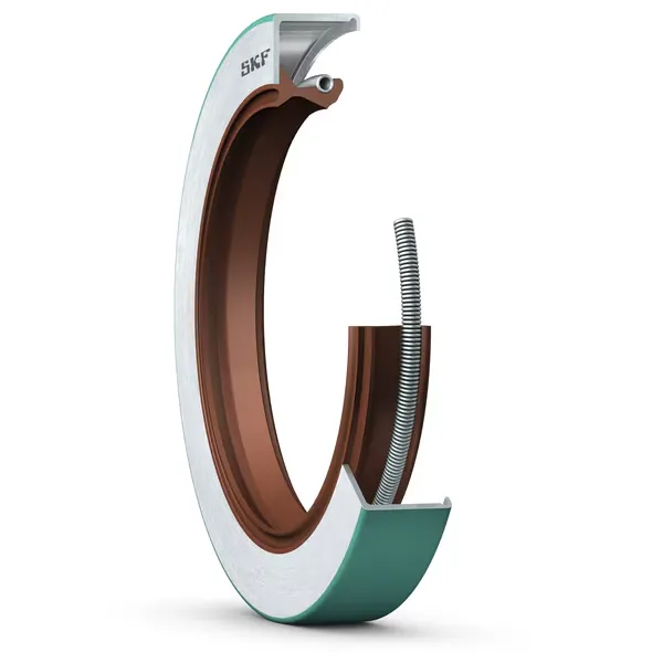 [SKF.CR18737] SKF Seal Oil with Double Lip- solid in (ID1.875 x OD2.875 x OW0.313) inch, Viton Rotary Shaft Oil Seal, CRWA1 Design, Fluoro Rubber (FKM) Lip Material, Part No: CR18737
