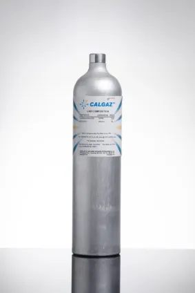 [10AL.25%(50% LEL).Methane.O2.BAL] Calibration Cylinder Methane 2.5% (50% LEL), Air balanced in 112 Liters, Aluminum Cylinder