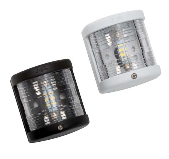 EVAL MASTHEAD LIGHT WHITE 12V/10W 225° 36x69.5mm BLACK, PART NO: 01312