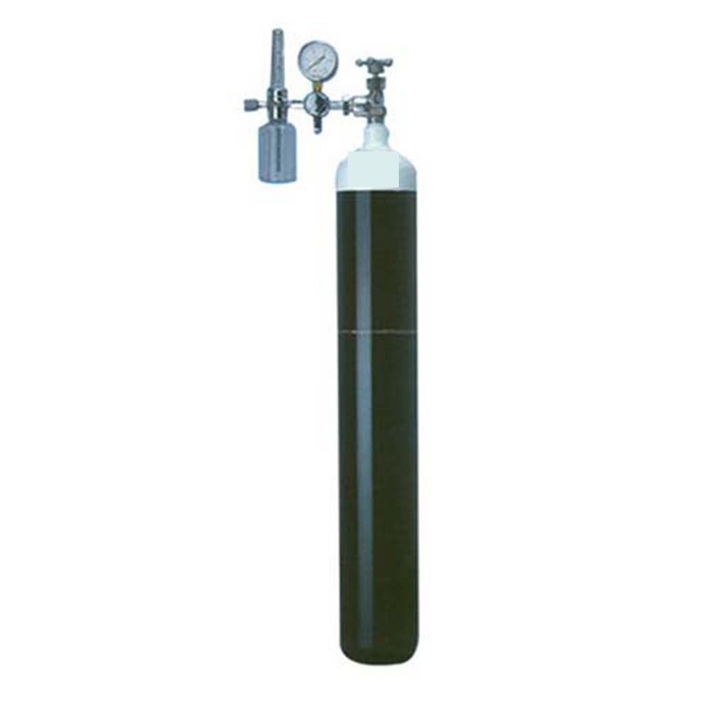 Medical oxygen in 40l cylinder with regulator and mask / Bình thở oxy y tế loại lớn 40l với mặt nạ thở