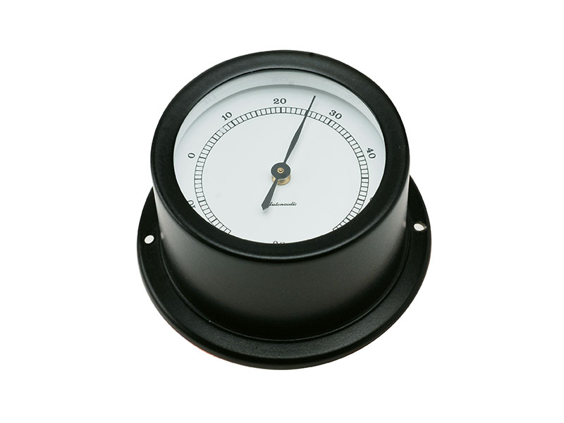 Autonautic 72 mm aluminium thermometer. Black T72N, part no: T72N