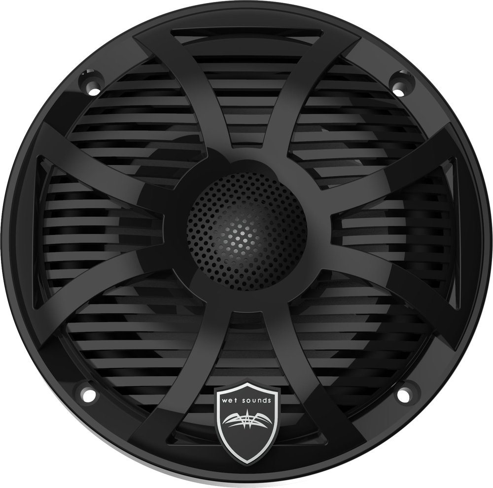 Wet Sounds Black Closed SW Grille 6.5” Coaxial Speakers (pair), model #: REVO 6-SW-B