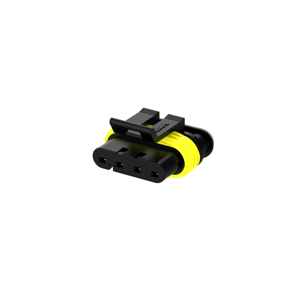 Wet Sounds 4 Pin Waterproof connector MALE Connector kit (Connector Body w/ pins) - 10 Sets, model #: RGB-4-KIT-10-M V5