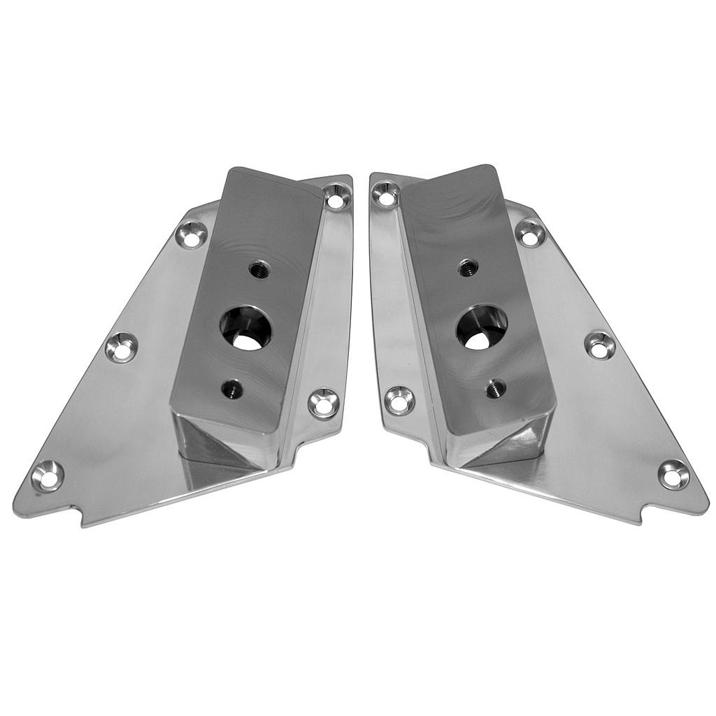 Wet Sounds 1pr of (polished) Correct Craft/Nautique FCT5 Tower Side Mounts, model #: ADP Nautique FC5-L / Wet Sounds 1pr (đã đánh bóng) Correct Craft/Nautique FCT5 Tower Side Mounts, model #: ADP Nautique FC5-L