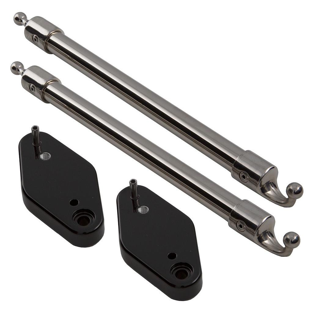 Wet Sounds 1pr Drop Down Brackets for the Z5 Cargo Rack w. 12” Strut Tube, model #: ADP Nautique Z5 Drop 12