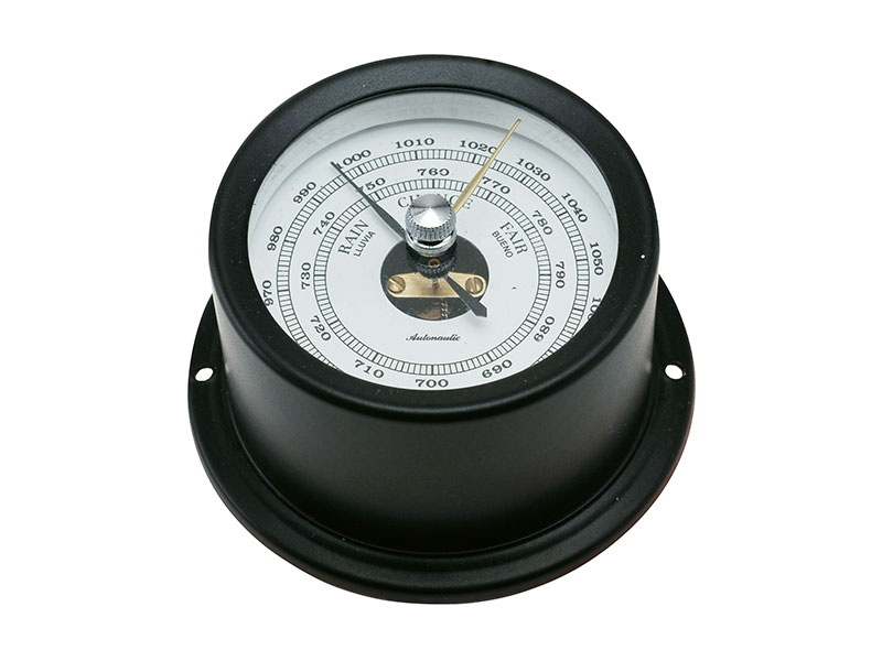 Autonautic Aluminium barometer. Black B72N, part no: B72N / Áp kế nhôm Autonautic. Đen B72N, mã sản phẩm: B72N