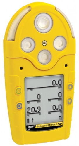 BW M5PID-XWQY-R-P-D-Y-N-00 GasAlertMicro 5 PID Multi-Gas Detector, VOCs, %LEL, O2, H2S, CO, Rechargeable Battery & Pump / Máy dò đa khí GasAlertMicro 5 PID BW M5PID-XWQY-RPDYN-00, VOC, %LEL, O2, H2S, CO, Pin sạc & Bơm