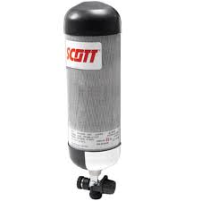3M Scott Safety CYL-FWC-1860-RA 6.8 litre, 300 bar, carbon fibre fully wrapped aluminium composite cylinder, CE specification for SCBA, right angle valve, part number: 2018942