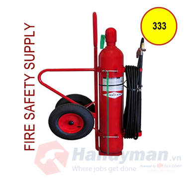  Amerex model #333 50lb Carbon Dioxide wheeled extinguisher w/ 16"wheels 