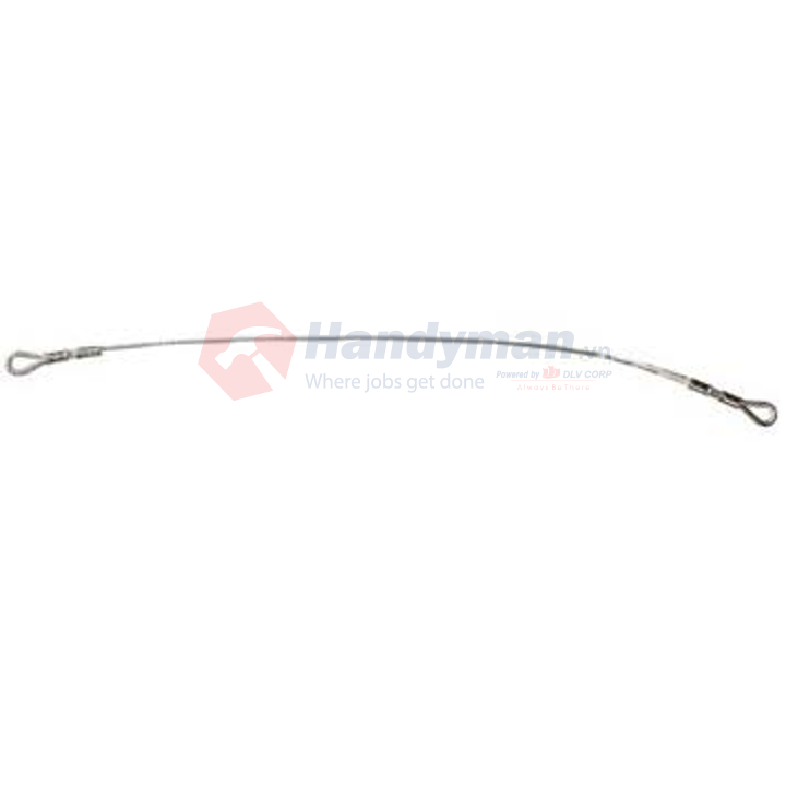 Sellstrom 10' x 5/8" Steel Cable D-Ring Extension Positioning Lanyard (Eyes on Each End; No Snaphooks) part no: 8260-C10