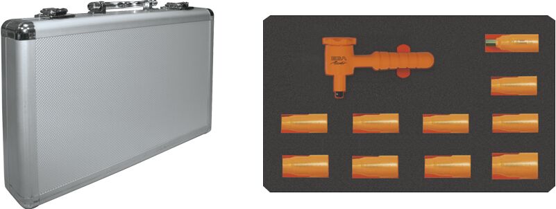 EGA MASTER KIT OF 11 SOCKET WRENCHES 1/4" 1000V, PART NO: 79068 / EGA MASTER BỘ 11 CỜ LÊ Ổ CẮM 1/4" 1000V, MÃ HÀNG HOÁ: 79068