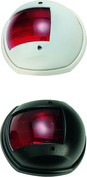 EVAL PORT LIGHT RED 12V15W 112.5° WHITE SHELL, PART NO: 03021-W / ĐÈN CẢNG EVAL ĐỎ 12V15W 112,5° VỎ TRẮNG, MÃ HÀNG HÓA: 03021-W