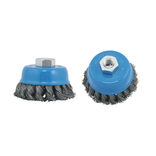 [592075] Wire Cup Brush, Plaited, 60mm Diameter for MAG9000