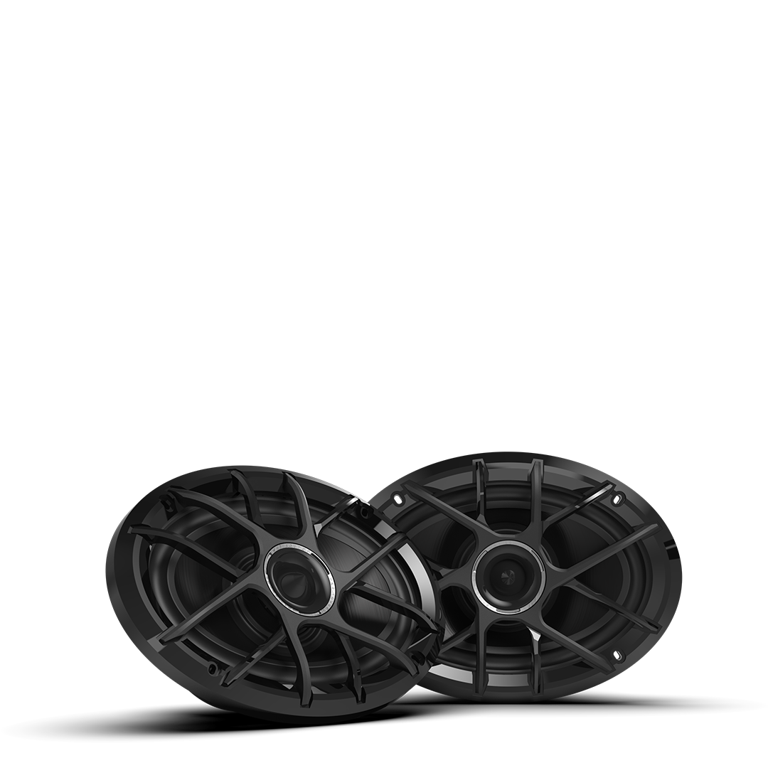 [ZERO 69 XZ -B] Wet Sounds Black XZ Grille 6x9” Coaxial Speaker (Sold in Pairs), model #: ZERO 69 XZ -B
