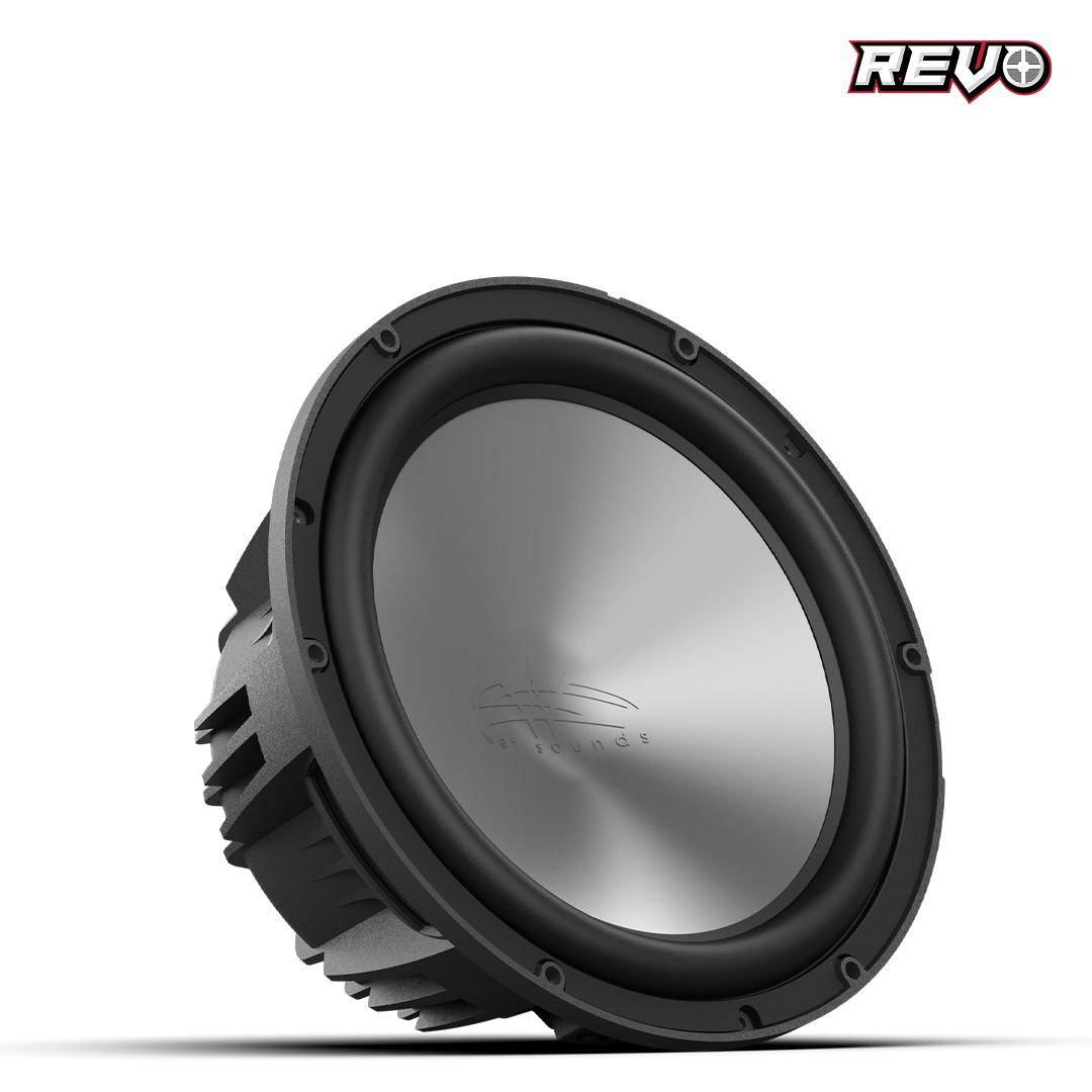 [REVO 10 FA S2 V3] Wet Sounds Black Free Air 10" Subwoofer (Ea), Grille sold separately, model #: REVO 10 FA S2 V3