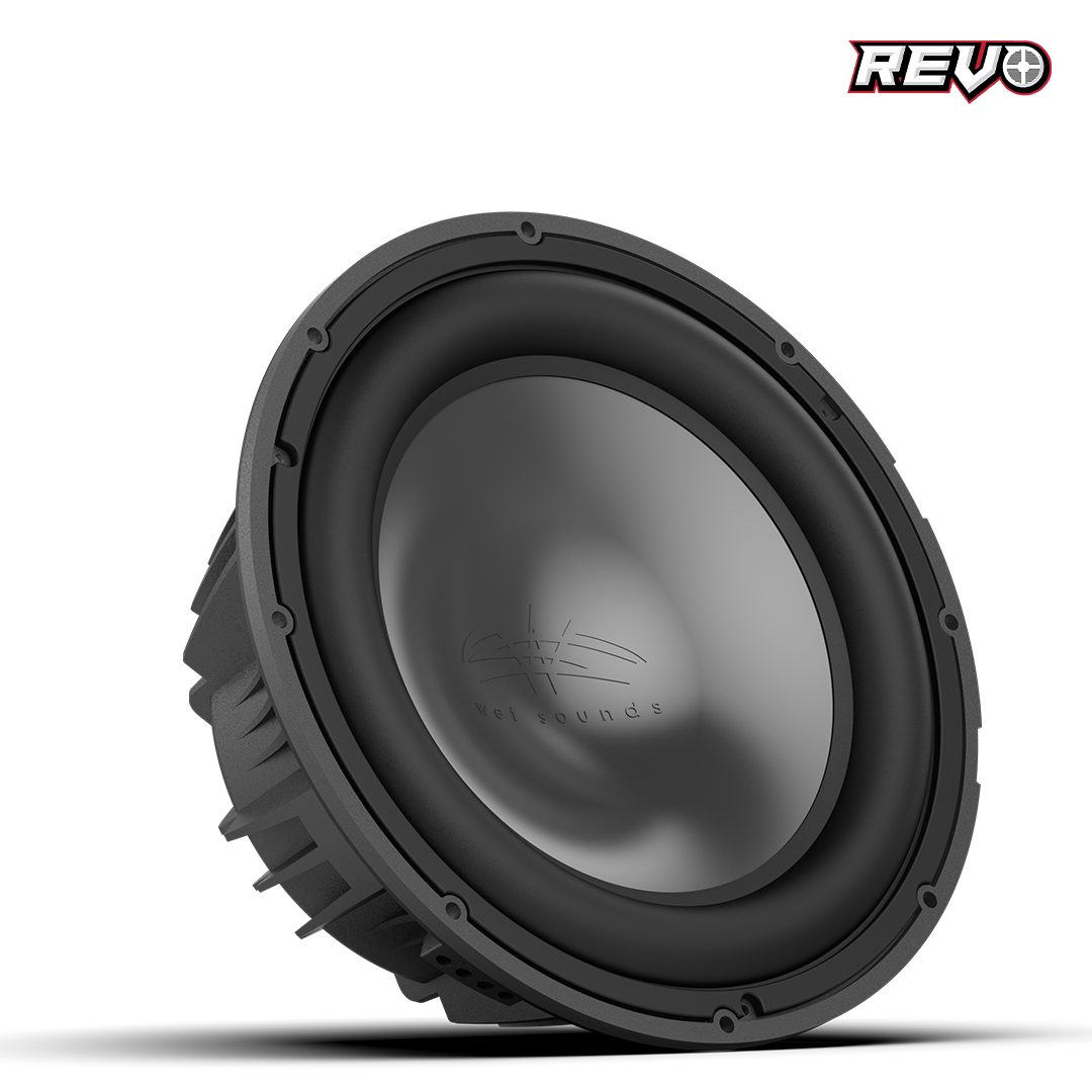 [REVO 12 HP S4 V3] Wet Sounds Black High Power 12" Subwoofer (Ea), Grille sold separately, model #: REVO 12 HP S4 V3