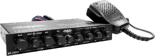 [WS-420 SQ*] Wet Sounds Dual Band EQ W/ 3 Zone Control and built in Mic, model #: WS-420 SQ*