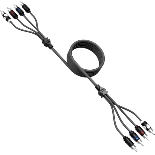 [WWX-RCA-4CH 17FT] Wet Sounds 17ft 4 Channel Quad Shielded RCA Cable w/ High Contact RCA Tips, model #: WWX-RCA-4CH 17FT