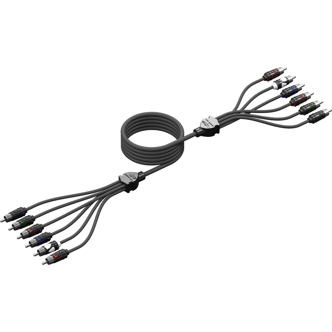 [WWX-RCA-6CH 17FT] Wet Sounds 17ft 6 Channel Quad Shielded RCA Cable w/ High Contact RCA Tips, model #: WWX-RCA-6CH 17FT
