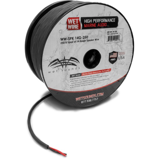 [WWX-SPK 14G-250] Wet Sounds 14 TRUE AWG Gauge Speaker Wire - 250ft Spool, model #: WWX-SPK 14G-250