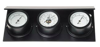 [E72H] Autonautic Weather station thermo-baro-hygro. Black. Horizontal E72H, part no: E72H