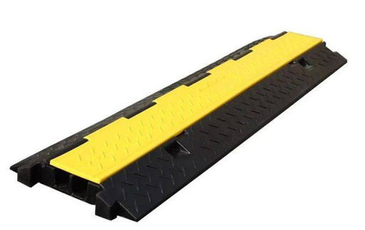 [GOGIAMTOC2CONG] Heavy-Duty 2-Channel Rubber Cable Protector (3.5" Channels) / Gờ giảm tốc bảo vệ cáp ngầm loại 2 cổng
