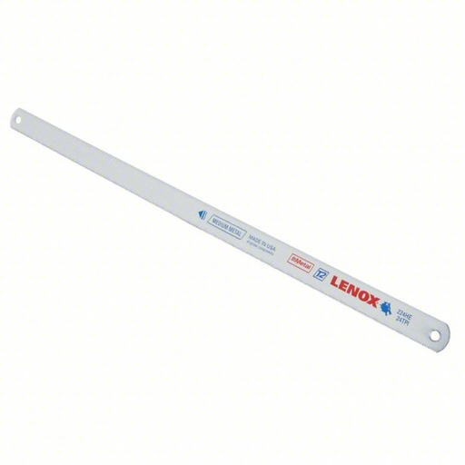 [LENOX.4RA72] LENOX Hacksaw Blade: 12 in Blade Lg, Bi-Metal, 24, 1/2 in Blade Wd, 0.03125 in Blade Thick, 10 PK. PN: 4RA72