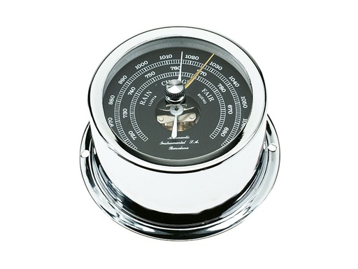 [BE72C] Autonautic 72 mm aluminium barometer. Chrome. Black card BE72C, part no: BE72C