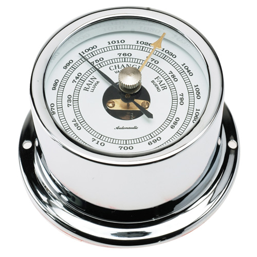 [B72C] Autonautic 72 mm brass barometer. Chrome, part no: B72C