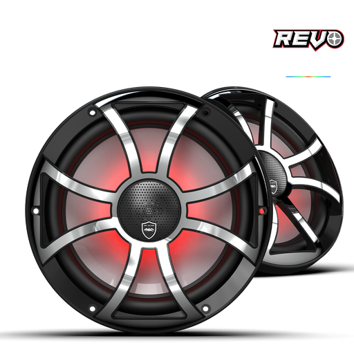 [REVO CX-10 XS-B-SS S2] Wet Sounds Black XS / Stainless Overlay Grille 10” Coaxial Speakers (pair), model #: REVO CX-10 XS-B-SS S2 / Loa đồng trục Wet Sounds Black XS / Stainless Overlay Grille 10” (cặp), model #: REVO CX-10 XS-B-SS S2