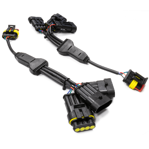 [RGB-4P-1M/3F] Wet Sounds 4 Pin Waterproof connector Splitter for REVO Speaker RGB lighting kits, model #: RGB-4P-1M/3F