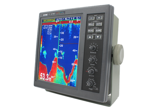 [KF-1067MK2/DF] 10.4" Color Fishfinder, 1KW/2KW Dual Frequency Version ( 50KHZ & 200KHZ). Comprising of : 10.4" LCD Display unit, Standard installation material . Transducer is supplied as an option 