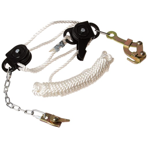[TS169-253] 12" CIRCUMFERENCE X 20 MTRS FINISHED LENGTH NYLON DOUBLE STRETCHER GROMMET. ENDLESS WITH AN END FOR END SPLICE IN EACH LEG. GROMMETS LEGS LASHED TOGETHER AT REGULAR INTERVALS. A-TYPE THIMBLE AND MASTERLINK (MBL 188 TONNES) SPLICED EACH END. C/W MILL CERTIFICATE.
 MBL OF NYLON: 169 TONNES
 MBL OF GROMMET: 253 TONNES