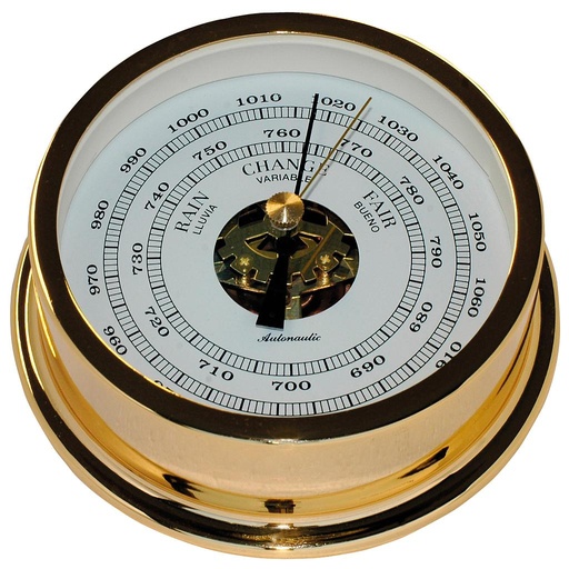 [B120N] Autonautic 120 mm barometer. Black. Wall fixing mounting ring incl., part no: B120N
